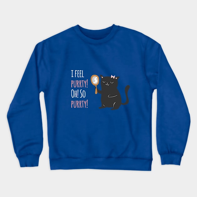 Catty Thoughts! Crewneck Sweatshirt by AnishaCreations